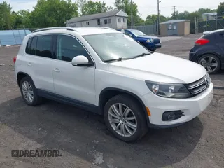 2012 Volkswagen Tiguan SE with VIN WVGAV7AX9CW607960, listed as a IAAI auction lot 42679977 with 106,335 mi miles and . Bid and sale history available at DreamBid. Image 1.