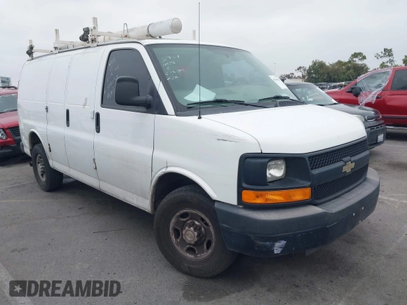 2012 Chevrolet Express Cargo z VIN 1GCWGFCA7C1201373, wystawiony jako IAAI lot #42414621 z przebiegiem 181 807 mil mil oraz . Historia ofert i sprzedaży dostępna na DreamBid. Obrazek 1.