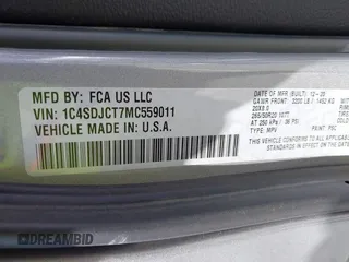 2021 Dodge Durango R/T with VIN 1C4SDJCT7MC559011, listed as a IAAI auction lot 41961537 with 91,091 mi miles and . Bid and sale history available at DreamBid. Image 9.