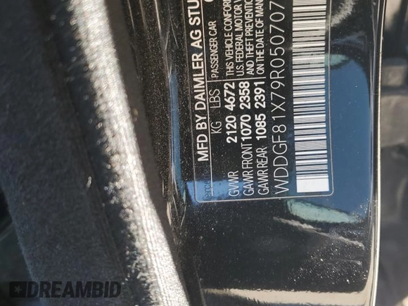 2009 Mercedes-Benz C 300 Sport with VIN WDDGF81X79R050707, listed as a Copart auction lot 57755795 with 90,058 mi miles and Salvage title. Bid and sale history available at DreamBid. Image 12.