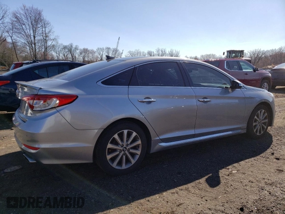 2016 Hyundai Sonata Sport with VIN 5NPE34AF1GH341346, listed as a Copart auction lot 50891895 with 120,180 mi miles and Salvage Title. Bid and sale history available at DreamBid. Image 3.