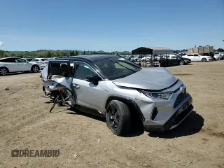 2021 Toyota RAV4 Hybrid XSE with VIN 2T3E6RFVXMW025145, listed as a Copart auction lot 51865655 with 201,591 mi miles and Salvage Title. Bid and sale history available at carsss.com. Image 11.