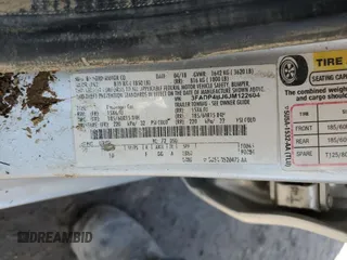 2018 Ford Fiesta SE with VIN 3FADP4BJ6JM122604, listed as a Copart auction lot 46728465 with 122,230 mi miles and Salvage Title. Bid and sale history available at DreamBid. Image 13.