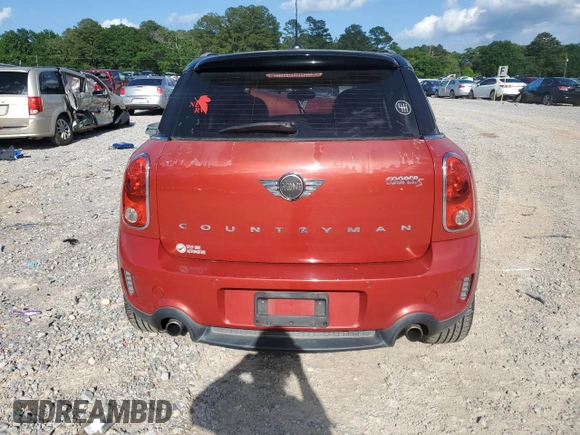 2013 MINI Countryman S ALL4 with VIN WMWZC5C53DWM16045, listed as a Copart auction lot 56057555 with 167,263 mi miles and Salvage title. Bid and sale history available at DreamBid. Image 6.