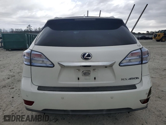 2012 Lexus RX 450h with VIN JTJZB1BA3C2408110, listed as a Copart auction lot 47745825 with 173,890 mi miles and Salvage title. Bid and sale history available at DreamBid. Image 6.