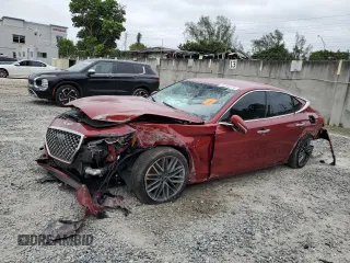 2019 Genesis G70 2.0T Advanced with VIN KMTG64LA3KU020510, listed as a Copart auction lot 76745374 with 52,921 mi miles and Non Repairable. Bid and sale history available at carsss.com. Image 1.