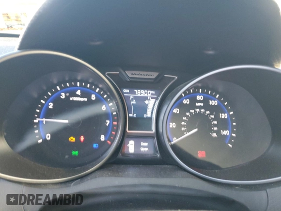 2013 Hyundai Veloster Turbo with VIN KMHTC6AE7DU178970, listed as a Copart auction lot 84644364 with 78,900 mi miles and Salvage title. Bid and sale history available at DreamBid. Image 9.