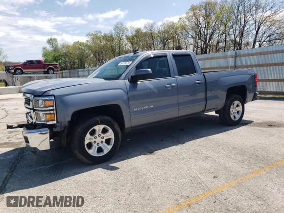 2015 Chevrolet Silverado 1500 LT with VIN 1GCVKREC7FZ435447, listed as a Copart auction lot 54519515 with 124,881 mi miles and Salvage Title. Bid and sale history available at DreamBid. Image 1.