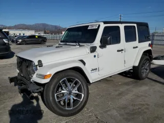 2024 Jeep Wrangler Willys z VIN 1C4RJXN64RW163562, wystawiony jako Copart lot #47664115 z przebiegiem 10 902 mil mil oraz Szkoda całkowita • Salvage title. Historia ofert i sprzedaży dostępna na DreamBid. Obrazek 1.