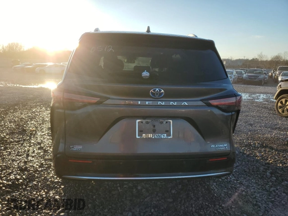 2023 Toyota Sienna Platinum with VIN 5TDESKFC7PS090512, listed as a Copart auction lot 85953464 with 24,825 mi miles and Salvage Title. Bid and sale history available at DreamBid. Image 6.