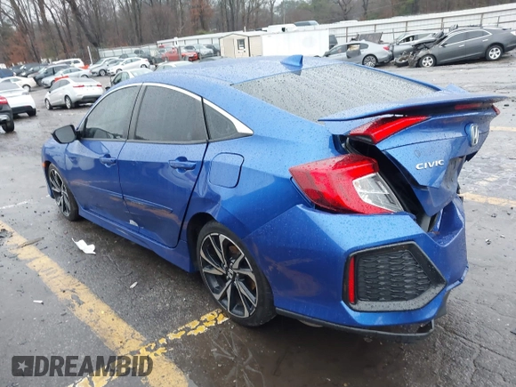 2017 Honda Civic Sedan Si with VIN 2HGFC1E52HH703751, listed as a IAAI auction lot 41561240 with 110,000 mi miles. Bid and sale history available at carsss.com. Image 3.