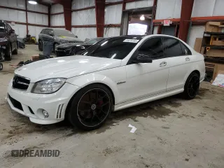 2010 Mercedes-Benz C C 63 AMG with VIN WDDGF7HBXAF431638, listed as a Copart auction lot 44015185 with 112,912 mi miles and Salvage Title. Bid and sale history available at carsss.com. Image 1.