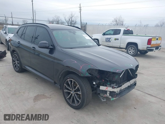 2022 BMW X3 sDrive30i with VIN 5UX43DP09N9J17924, listed as a IAAI auction lot 41586274 with 33,607 mi miles and . Bid and sale history available at DreamBid. Image 6.