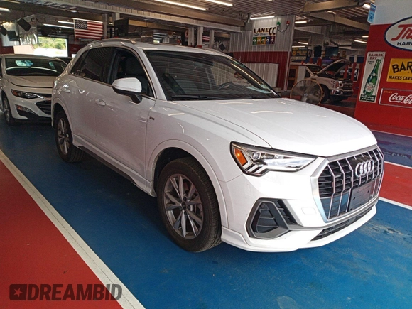 2023 Audi Q3 S line Premium with VIN WA1DECF34P1100929, listed as a IAAI auction lot 42789881 with 52,586 mi miles and . Bid and sale history available at DreamBid. Image 27.