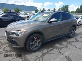 2019 Alfa Romeo Stelvio z VIN ZASPAJAN2K7C48523, wystawiony jako IAAI lot #42246378 z przebiegiem 46 546 mil mil oraz . Historia ofert i sprzedaży dostępna na DreamBid. Obrazek 2.