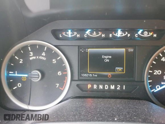 2015 Ford F-150 XL with VIN 1FTEW1CP7FFC11124, listed as a Copart auction lot 41777125 with 105,215 mi miles and Salvage title. Bid and sale history available at DreamBid. Image 9.
