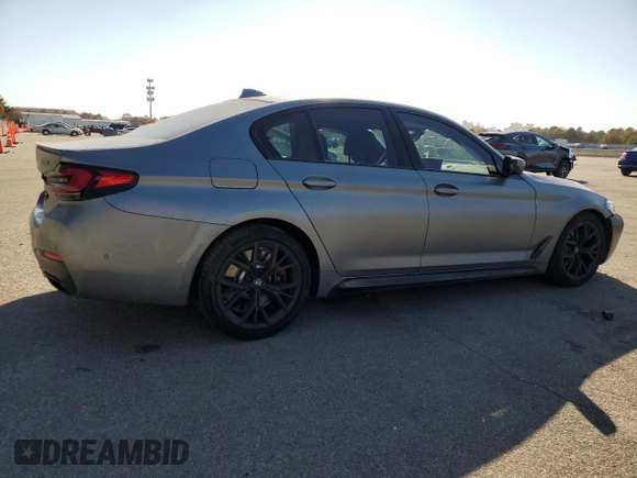 2023 BMW 5 Series M550i xDrive with VIN WBA13BK09PCN61839, listed as a Copart auction lot 76614694 with 16,279 mi miles and Salvage title. Bid and sale history available at DreamBid. Image 3.