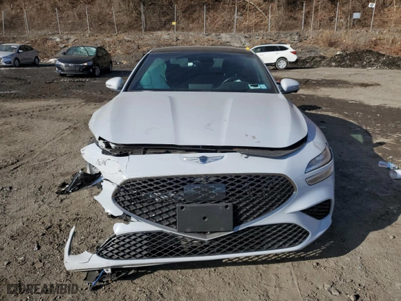 2022 Genesis G70 3.3T with VIN KMTG54TE9NU083119, listed as a Copart auction lot 42855955 with 31,358 mi miles and Salvage Title. Bid and sale history available at carsss.com. Image 5.