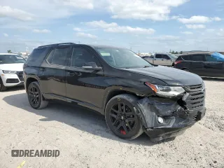 2021 Chevrolet Traverse Premier with VIN 1GNERKKW0MJ155132, listed as a Copart auction lot 53668635 with 91,501 mi miles and Salvage title. Bid and sale history available at DreamBid. Image 4.