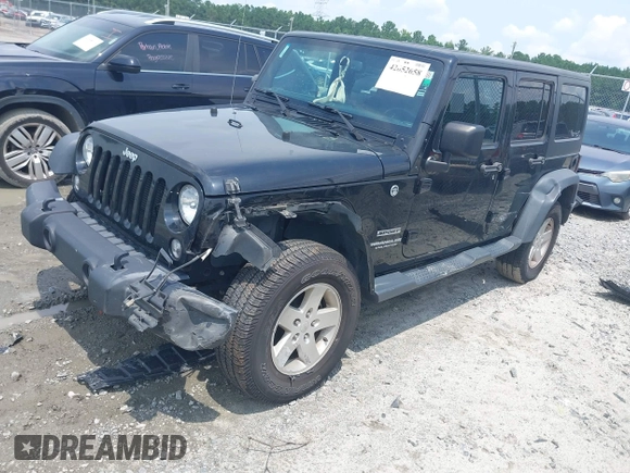 2017 Jeep Wrangler Unlimited Sport with VIN 1C4BJWDG6HL699547, listed as a IAAI auction lot 42652658 with 89,286 mi miles and . Bid and sale history available at DreamBid. Image 2.