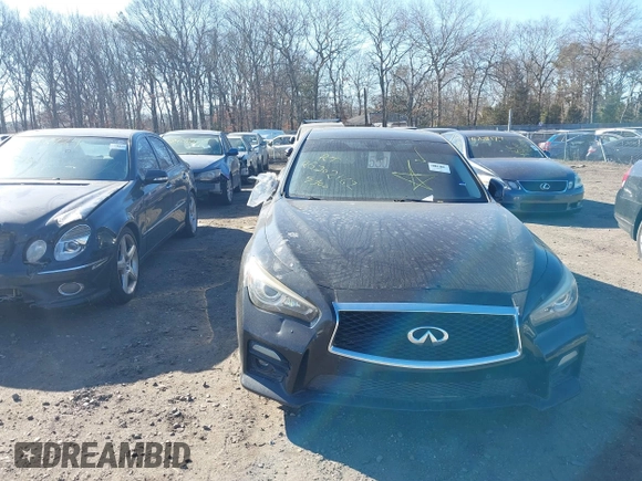 2014 Infiniti Q50 Hybrid Sport with VIN JN1AV7AP9EM691834, listed as a IAAI auction lot 41703454 with Not Provided miles and . Bid and sale history available at DreamBid. Image 11.