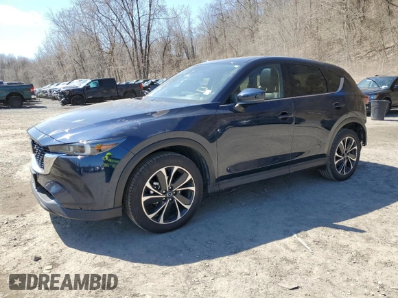 2022 Mazda CX-5 2.5 S Premium Plus Package with VIN JM3KFBEM6N0574048, listed as a Copart auction lot 52000625 with 21,039 mi miles and Salvage Title. Bid and sale history available at carsss.com. Image 1.