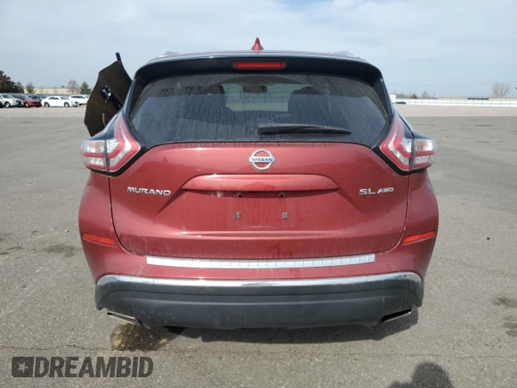 2017 Nissan Murano SL z VIN 5N1AZ2MH1HN130305, wystawiony jako Copart lot #48958775 z przebiegiem 99 395 mil mil oraz Szkoda całkowita • Salvage title. Historia ofert i sprzedaży dostępna na DreamBid. Obrazek 6.