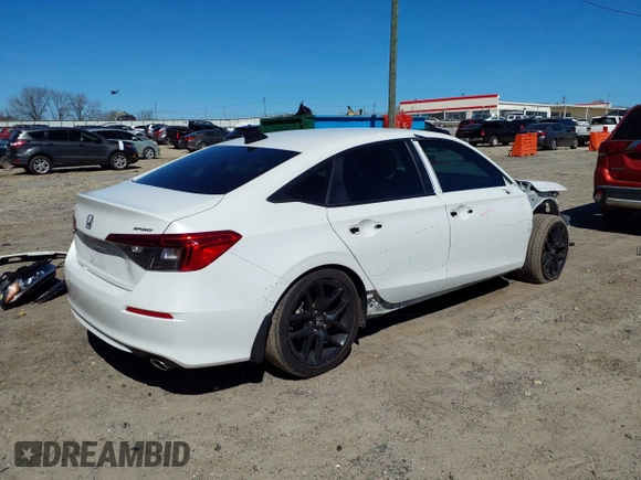 2023 Honda Civic Sport with VIN 2HGFE2F51PH513811, listed as a IAAI auction lot 41701450 with 33,933 mi miles and . Bid and sale history available at DreamBid. Image 4.