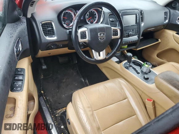 2011 Dodge Durango Citadel with VIN 1D4SE5GT3BC695425, listed as a Copart auction lot 57605535 with 186,998 mi miles and Salvage title. Bid and sale history available at DreamBid. Image 8.
