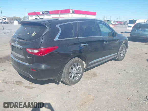 2015 Infiniti QX60 with VIN 5N1AL0MM2FC540171, listed as a IAAI auction lot 41857124 with 124,964 mi miles. Bid and sale history available at carsss.com. Image 4.
