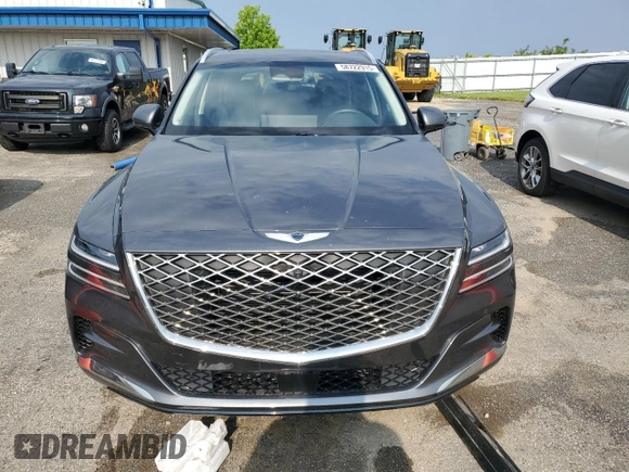 2021 Genesis GV80 with VIN KMUHBDSB1MU040490, listed as a Copart auction lot 58722915 with 49,981 mi miles and Salvage title. Bid and sale history available at DreamBid. Image 5.