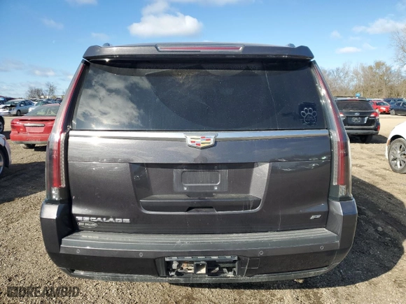 2015 Cadillac Escalade Platinum with VIN 1GYS4PKJ9FR643540, listed as a Copart auction lot 80931014 with 156,820 mi miles and Salvage Title. Bid and sale history available at carsss.com. Image 6.