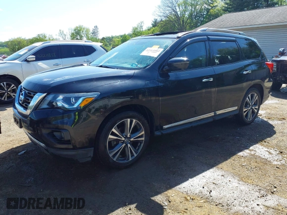 2020 Nissan Pathfinder Platinum z VIN 5N1DR2DM6LC580398, wystawiony jako IAAI lot #42224602 z przebiegiem 85 297 mil mil oraz . Historia ofert i sprzedaży dostępna na DreamBid. Obrazek 2.
