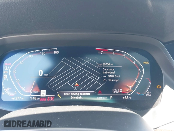 2020 BMW X5 sDrive40i with VIN 5UXCR4C03L9C82755, listed as a IAAI auction lot 42494503 with 50,706 mi miles and . Bid and sale history available at DreamBid. Image 7.