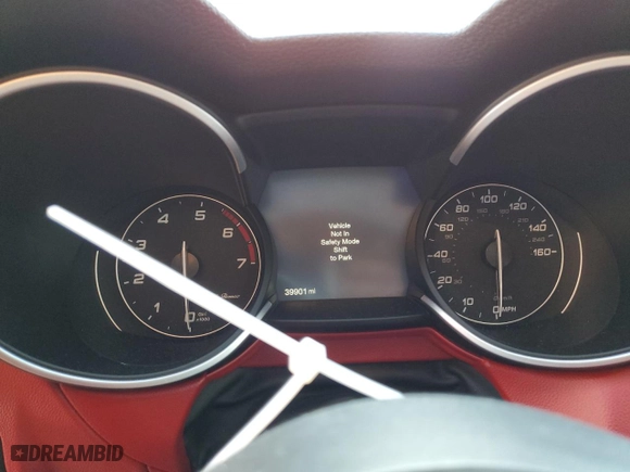 2020 Alfa Romeo Stelvio Ti with VIN ZASPAKBN2L7C76019, listed as a Copart auction lot 42445815 with 39,901 mi miles and Salvage Title. Bid and sale history available at carsss.com. Image 9.