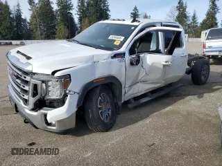 2022 GMC Sierra 1500 with VIN 1GT58MEY6NF165155, listed as a Copart auction lot 45346845 with Not Provided miles and Salvage Title. Bid and sale history available at DreamBid. Image 1.