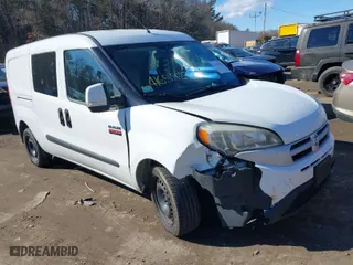 2017 Ram ProMaster City Cargo Van Tradesman SLT with VIN ZFBERFBB8H6E10430, listed as a IAAI auction lot 41659225 with 105,483 mi miles. Bid and sale history available at carsss.com. Image 1.