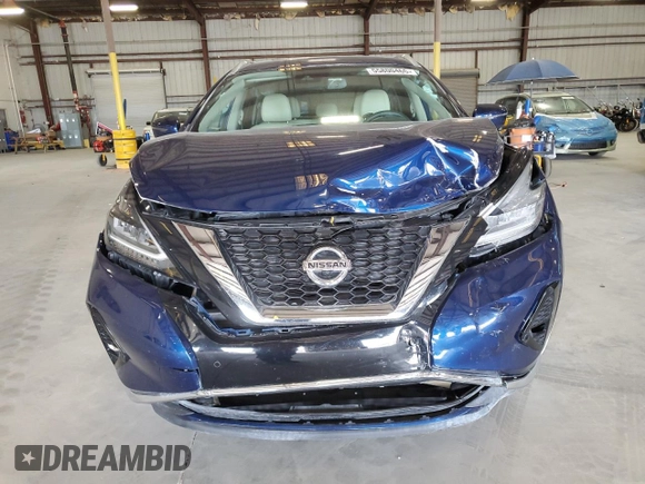 2022 Nissan Murano SL with VIN 5N1AZ2CJ1NC113032, listed as a Copart auction lot 55800465 with 36,868 mi miles and Non Repairable. Bid and sale history available at carsss.com. Image 5.