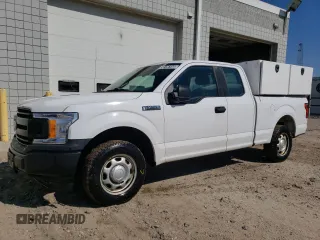 2018 Ford F-150 XL with VIN 1FTEX1C54JKE82041, listed as a Copart auction lot 50186185 with 117,085 mi miles and Clean Title. Bid and sale history available at carsss.com. Image 1.