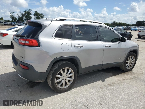 2016 Jeep Cherokee Limited with VIN 1C4PJMDB5GW244734, listed as a Copart auction lot 64608765 with 166,953 mi miles and Salvage title. Bid and sale history available at DreamBid. Image 3.