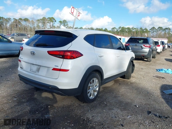 2019 Hyundai Tucson SE with VIN KM8J2CA48KU951829, listed as a IAAI auction lot 41261166 with 100,533 mi miles. Bid and sale history available at carsss.com. Image 4.