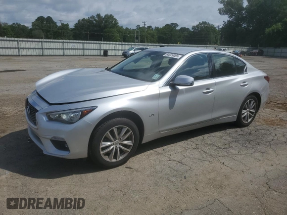 2020 Infiniti Q50 Pure with VIN JN1EV7AP6LM207293, listed as a Copart auction lot 60029065 with 43,872 mi miles and Salvage title. Bid and sale history available at DreamBid. Image 1.