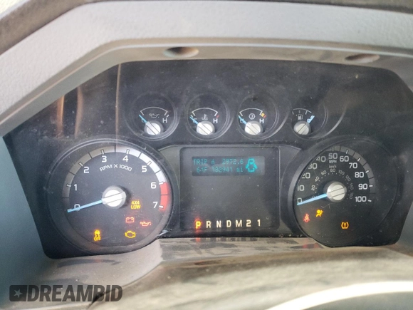 2012 Ford F-350 XL with VIN 1FTRF3B61CEC11465, listed as a Copart auction lot 47188555 with 182,941 mi miles and Salvage title. Bid and sale history available at DreamBid. Image 9.