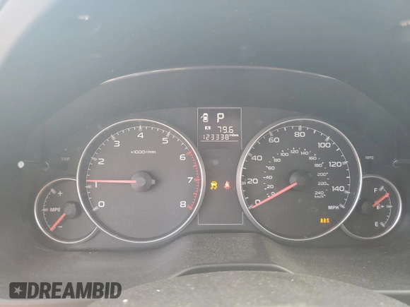 2013 Subaru Legacy Premium with VIN 4S3BMBH62D3002015, listed as a Copart auction lot 62558615 with 123,338 mi miles and Salvage title. Bid and sale history available at DreamBid. Image 9.