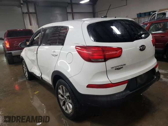 2016 Kia Sportage LX with VIN KNDPBCAC7G7848784, listed as a Copart auction lot 87183724 with 115,396 mi miles and Salvage Title. Bid and sale history available at carsss.com. Image 2.