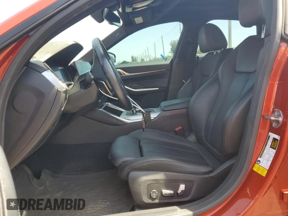 2022 BMW 4 Series 430i with VIN WBA63AV06NFM11260, listed as a Copart auction lot 57551825 with 52,969 mi miles and Salvage title. Bid and sale history available at DreamBid. Image 7.