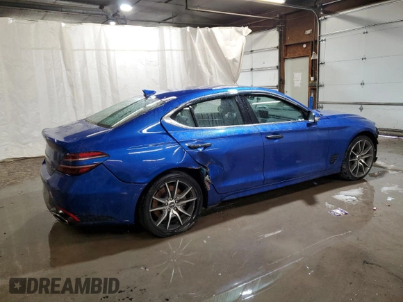 2022 Genesis G70 3.3T with VIN KMTG54TE8NU092068, listed as a Copart auction lot 85809484 with 48,319 mi miles and Salvage Title. Bid and sale history available at DreamBid. Image 3.