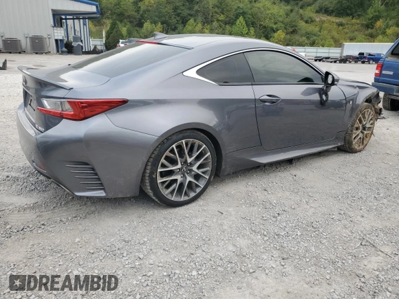 2015 Lexus RC 350 with VIN JTHHE5BC6F5005450, listed as a Copart auction lot 72409274 with 103,781 mi miles and Salvage Title. Bid and sale history available at carsss.com. Image 3.