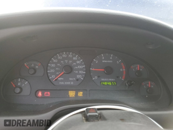 2004 Ford Mustang Deluxe with VIN 1FAFP444X4F107575, listed as a Copart auction lot 60908705 with 148,467 mi miles and Salvage title. Bid and sale history available at DreamBid. Image 9.