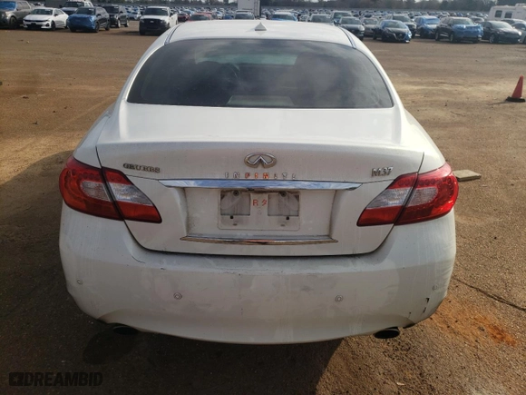 2013 Infiniti M37 with VIN JN1BY1AP6DM510566, listed as a Copart auction lot 86331454 with 0 miles and Salvage Title. Bid and sale history available at carsss.com. Image 6.